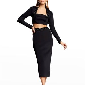 SHO by Tadashi Shoji Womens Black Cutout Glitter Dress Size XL